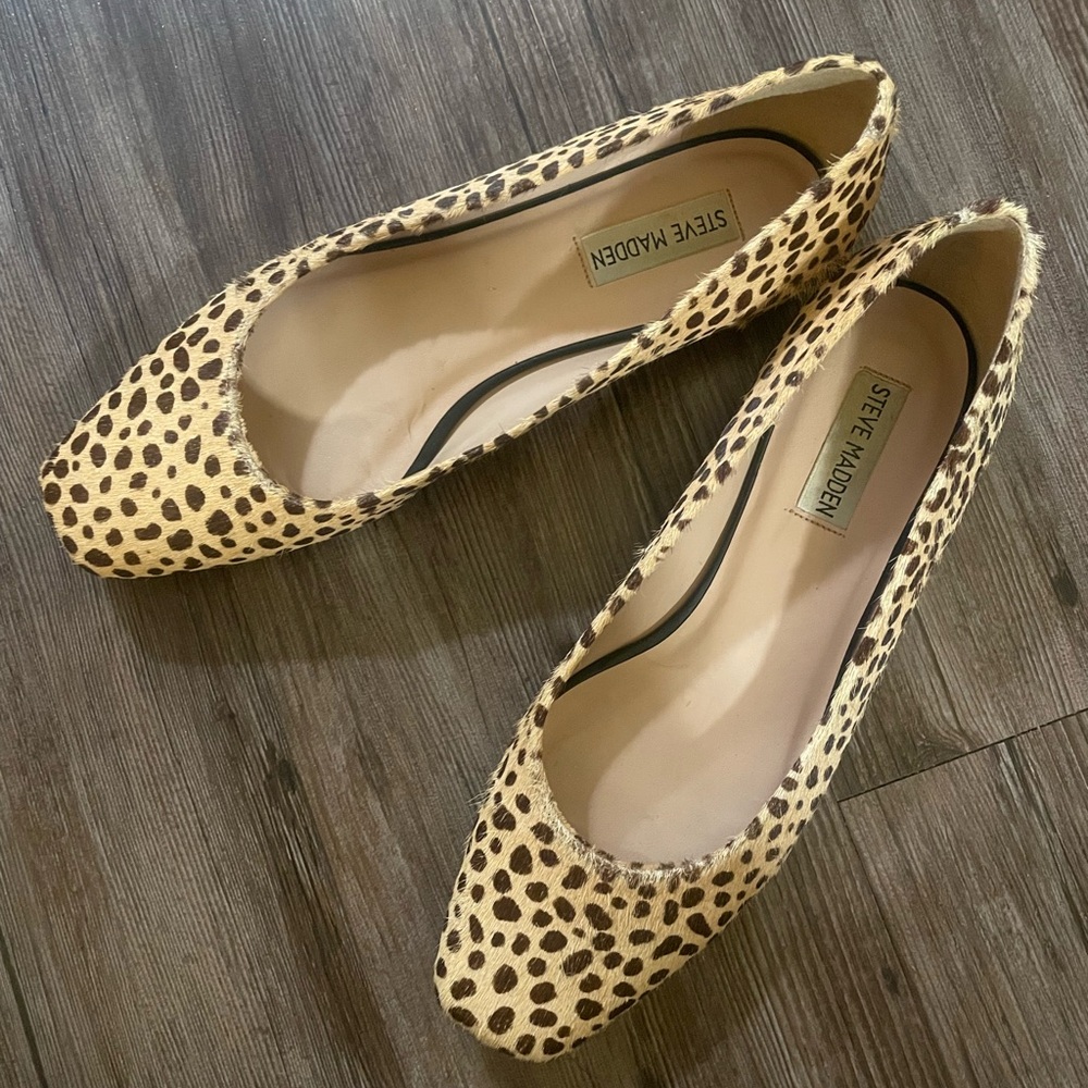 Steve Madden leopard print ballet flats. Size 7.5